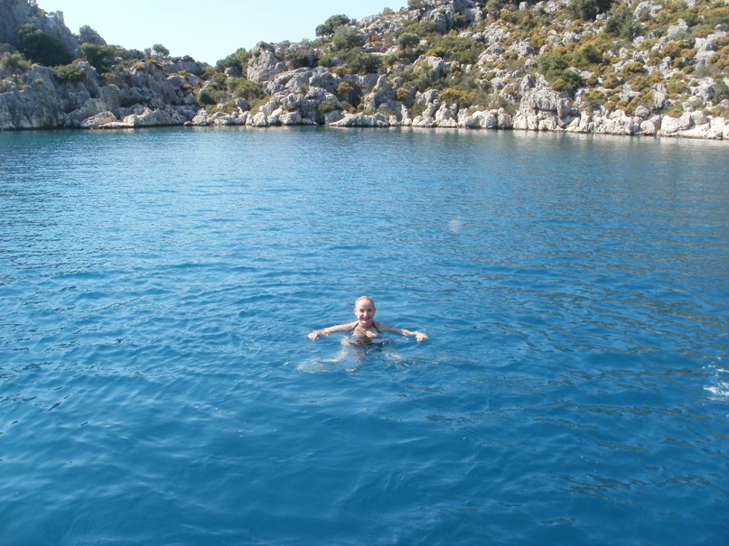 Мои путешествия. Елена Руденко. Турция. Средиземное море. Экскурсия на яхте.  2011 г.  Y_585559c2
